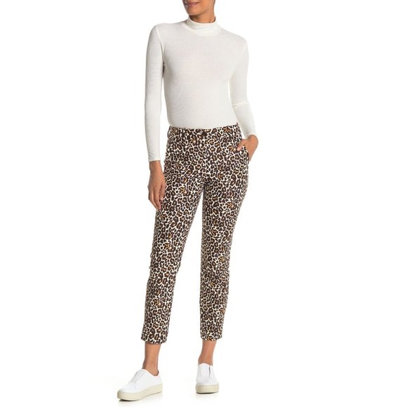 J Crew Pants - 🆕 J CREW Leopard Print Slim Pants Size 2 Style M2017